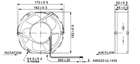 Axial AC Fan TA15052